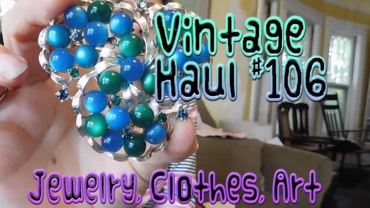 Diggin' with Dirty Girl S6E10, Vintage Haul #106: Jewelry, Clothes, Art to sell on Etsy & Ebay