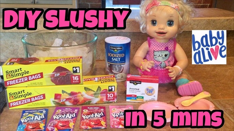 DIY Baby Alive SLUSHY SNACK how to make it step by step In 5 minutes