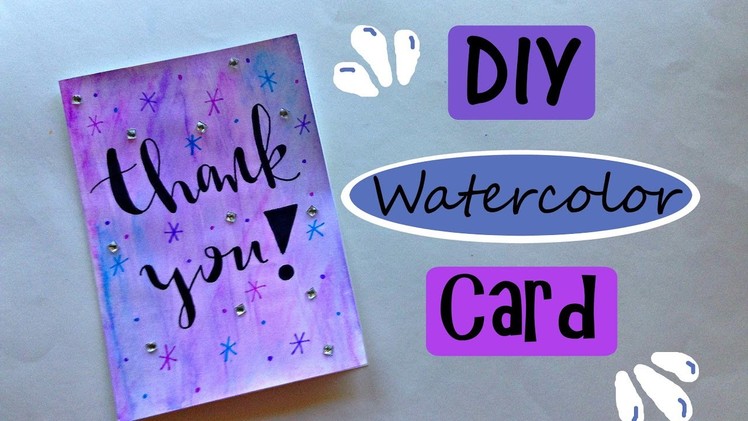 DIY Easy Watercolor Card Using Only Markers!