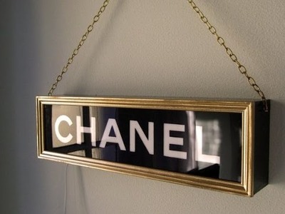 DIY Glam Chanel Sign