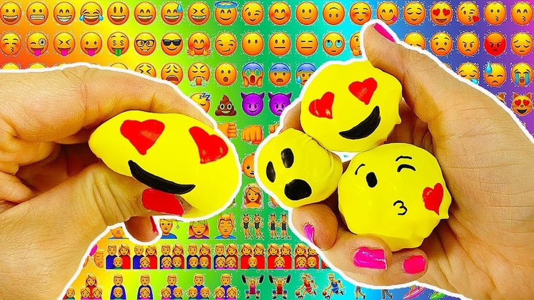 DIY: Miniature Emoji Stress Balls with CANDY INSIDE! EDIBLE! No Slime, No Cooking!