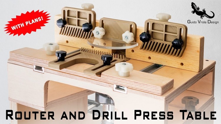 DIY | Portable Router Table and Drill Press Table 2 in 1 | With Plans