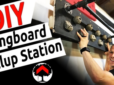 DIY Pullup Bar & Hangboard using climbing holds, wall mounted cannonballs, and a pipe!
