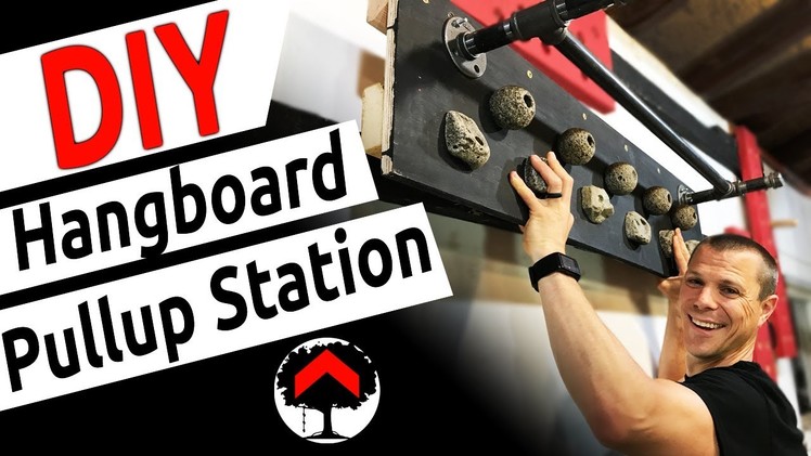 DIY Pullup Bar & Hangboard using climbing holds, wall mounted cannonballs, and a pipe!