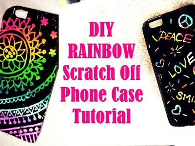 DIY Rainbow Scratch Off Phone Case Tutorial
