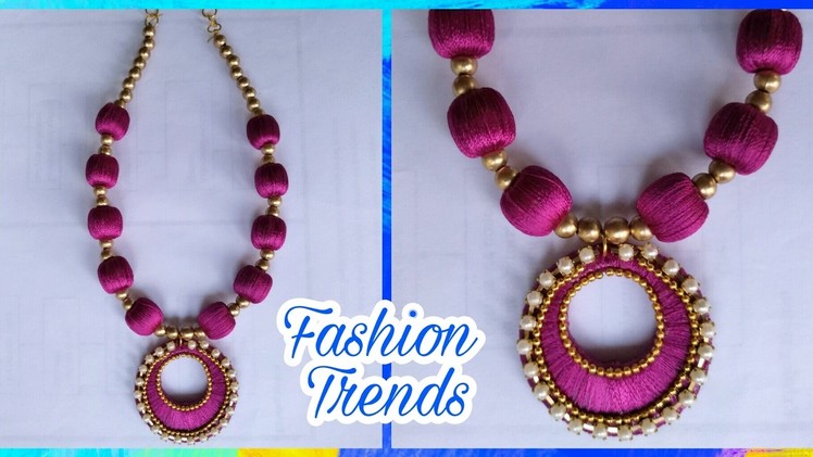 DIY Silk Thread Necklace | Bridal Silk Thread Jewelry