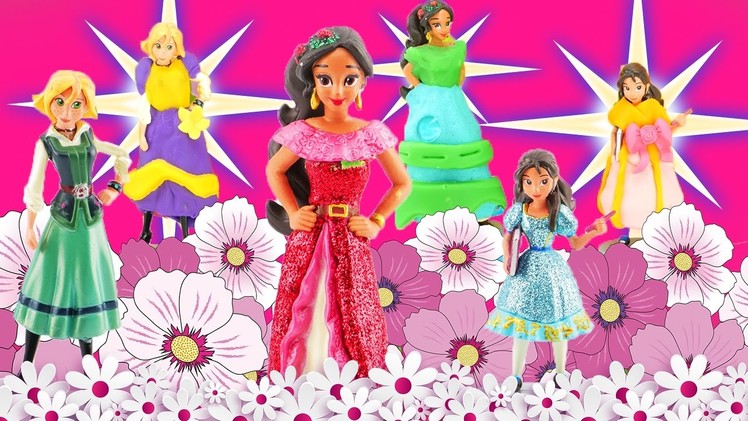 Elena of Avalor DIY Play-Doh Dresses! Learn Colors with Disney Princess Elena Isabel & Naomi Dolls!