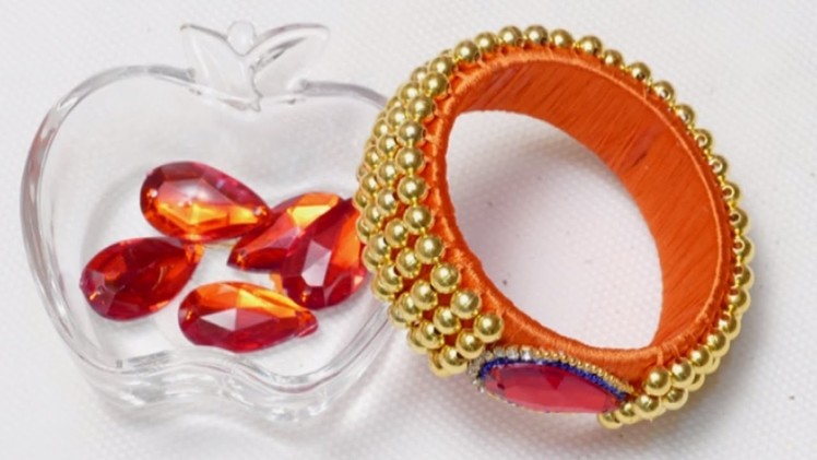 How to make Designer silk thread bangles | DIY Jewellery making video