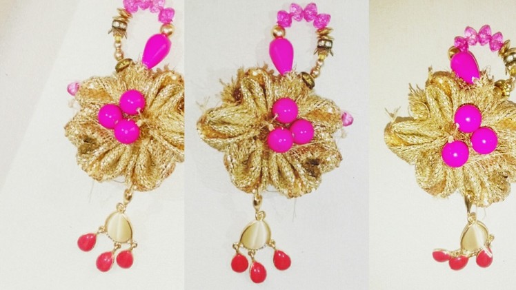 HOW TO MAKE LATKAN.TASSELS USING EARRINGS FOR INDIAN OUTFIT| DIY |