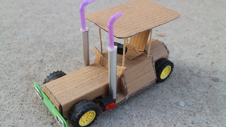 How To Make Powered JEEP Car Using DC Motor - Electric JEEP DIY Toy | JEEP Toy For Kids