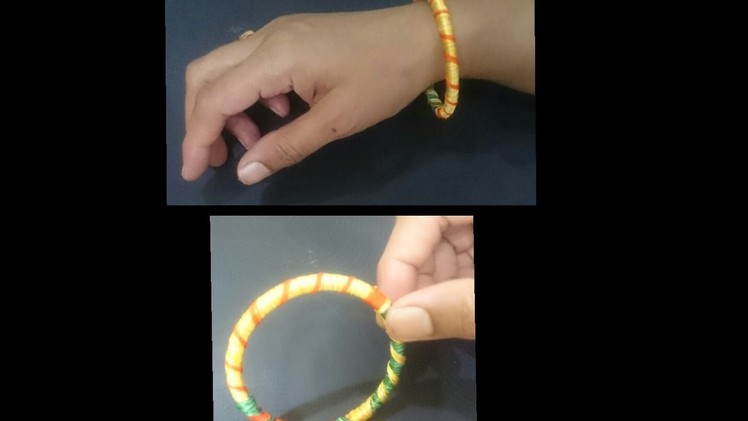 How to make simple Silk thread bangles. ( for beginners ).DIY