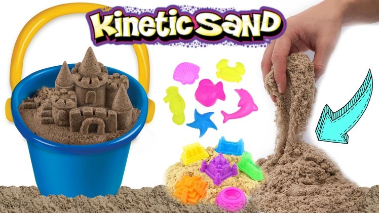 KINETIC BEACH SAND!! How To Make Kinetic Sand Sculptures | DIY Kinetic Sand Castle Kids Toy!!