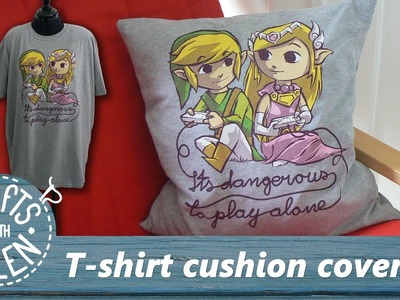 Making a cushion cover from a Zelda T-shirt | Sewing Tutorial