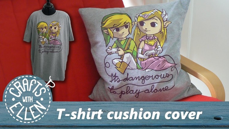 Making a cushion cover from a Zelda T-shirt | Sewing Tutorial