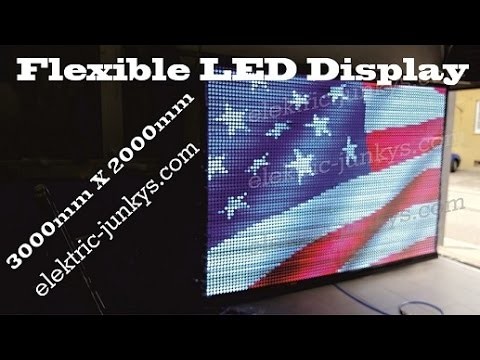 Massive Flexible LED Screen DIY how to T300K Live Controller WS2812b WS2801 LED Curved Screen