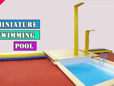 Miniature Swimming pool for fairy garden | Popsicle Stick Craft