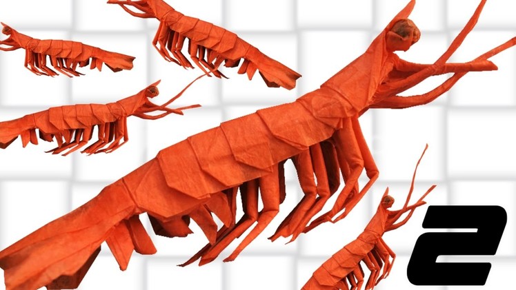 Origami Shrimp.King Prawn Tutorial (Yagob) Part 2.2 - Collapsing & Shaping