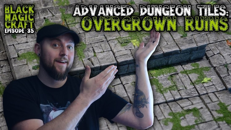 Overgrown Ruins - Advanced Dungeon Tiles For D&D Tutorial (Black Magic Craft Episode 035)
