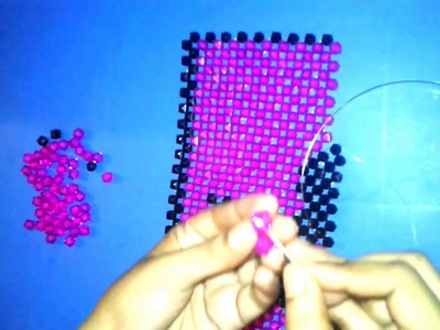পুতি দিয়ে মা ওয়ালম্যাট তৈরি.Hoe to make beads wallmate(2nd part).mother name.Dry craft beaded