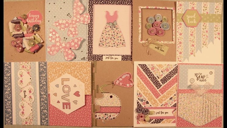 10 Cards 1 Kit - Julie Loves - Patchwork - Craftwork Cards