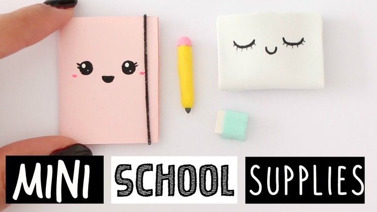 4 DIY REAL MINI SCHOOL SUPPLIES! Cute & Easy!