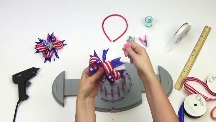 Bow Genius - Patriotic Hair Bow - DIY Bow Maker
