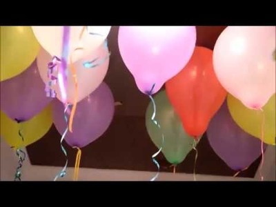 DIY balloon decoration for kids birthday party at home
