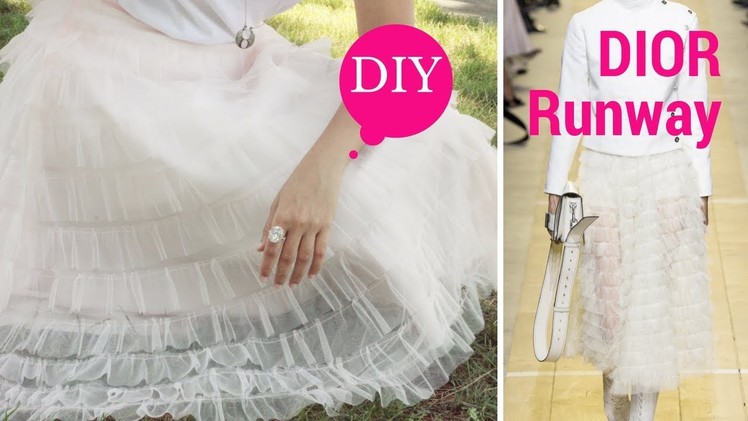 DIY Dior frill skirt inspired by christian dior spring 2017 ready to wear