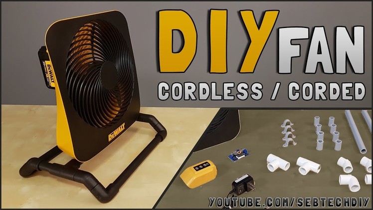 DIY : How to Make Cordless.Corded 12v.20v Portable Fan