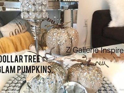 Dollar Tree Diy Glam Pumpkins || Z GALLERIE Inspired