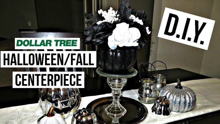 Dollar Tree DIY | PUMPKIN TABLE CENTERPIECE | Halloween.Fall Decor 2017