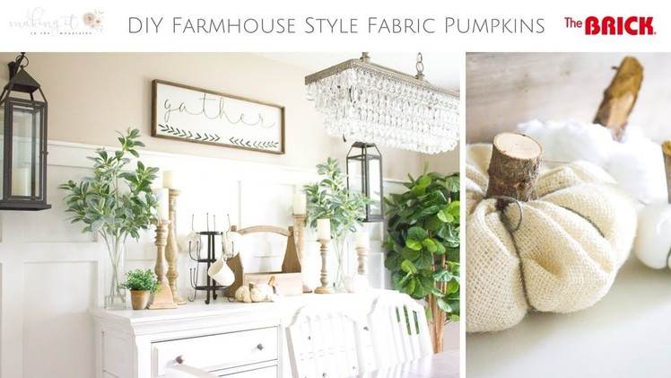 Fall DIY & Decor Challenge: How to Make your own DIY Farmhouse Style Fabric Pumpkins