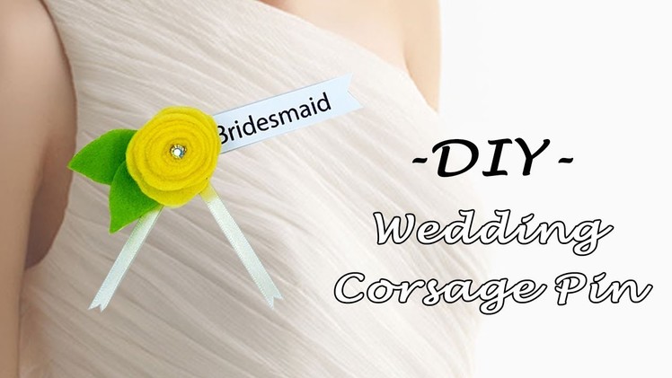 How to Make DIY Wedding Corsage Pin and Boutonniere for a Wedding