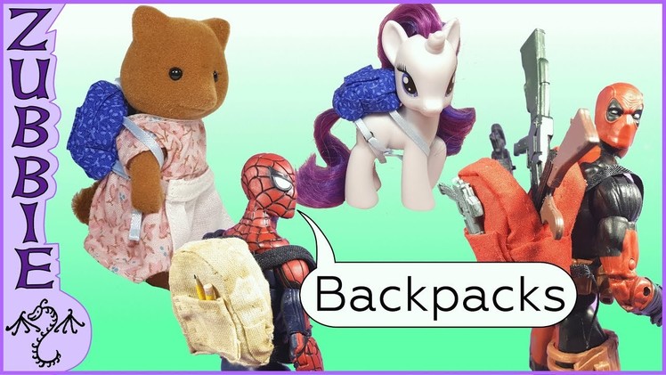 How to Make Miniature Backpack for Action Figures & Other Toys, DIY Backpack 1:12 Scale & 1:18 Scale