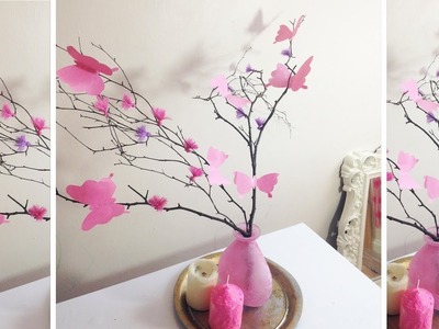 INEXPENSIVE DIY ROOM DECOR IDEAS  BEAUTIFUL DECORATIONS USING DRY BRANCHES.