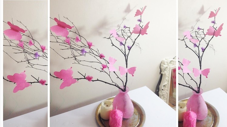 INEXPENSIVE DIY ROOM DECOR IDEAS  BEAUTIFUL DECORATIONS USING DRY BRANCHES.