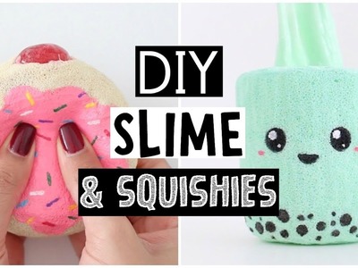 MAKING 4 AMAZING DIY SLIMES & SQUISHIES - Easy NO GLUE Slime Recipes!