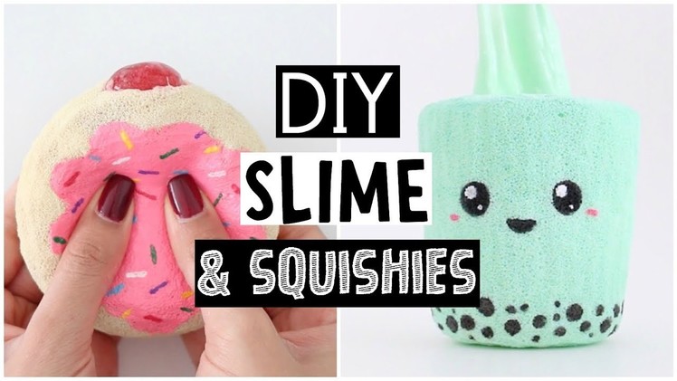 MAKING 4 AMAZING DIY SLIMES & SQUISHIES - Easy NO GLUE Slime Recipes!