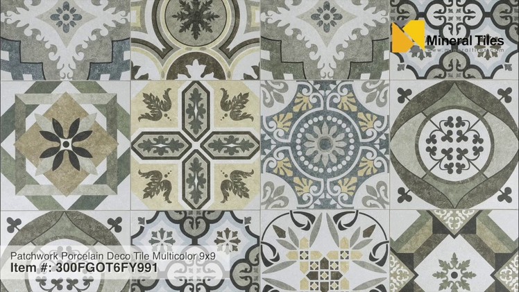 Patchwork Porcelain Deco Tiles - A Moroccan Style