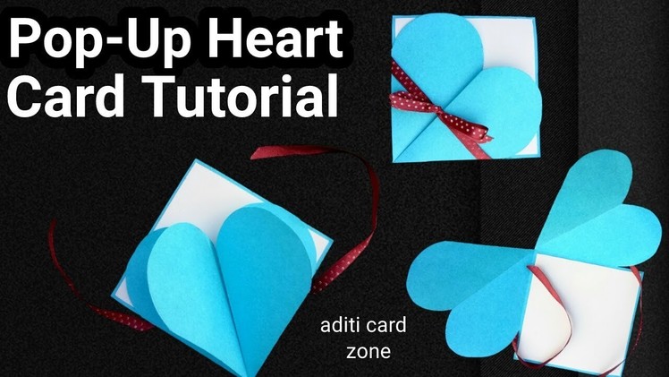 Pop up heart card tutorial | Best card to fill in your scrapbook |