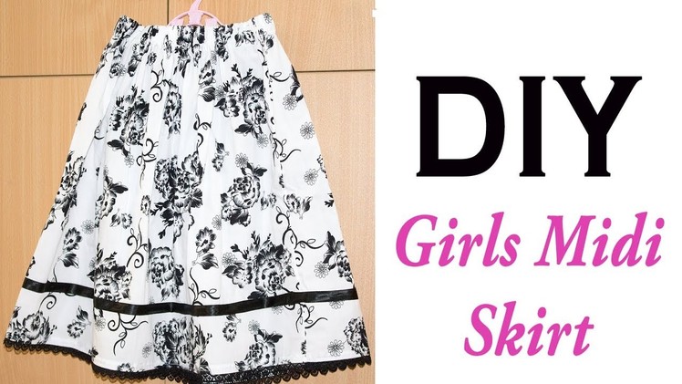 Skirt for Girls- Easy DIY -cutting and stitching for beginners