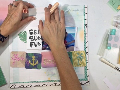 Summer Scrappin' Day 16- Scrapbooking Process #117- "Sea Sun Fun"