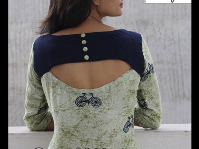 Trendy Kurta. Kurti  Back Neck Design  (DIY)