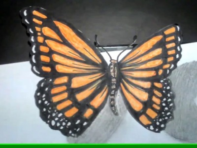 3d art drawing how to draw a 3d butterfly