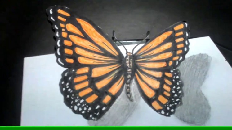 3d art drawing how to draw a 3d butterfly