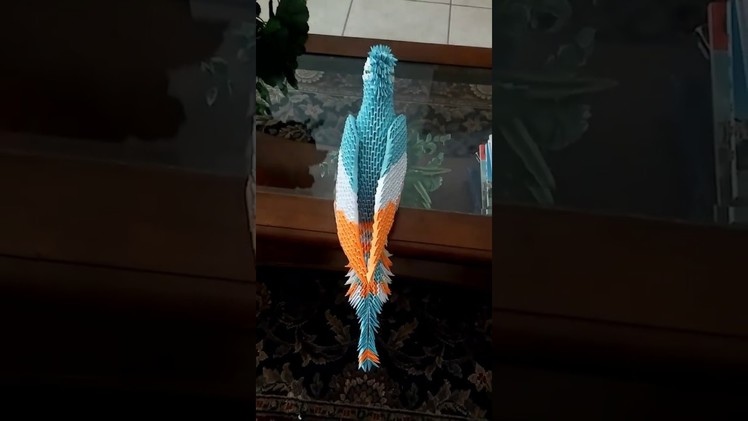 3D ORIGAMI SCARLET MACAW #1