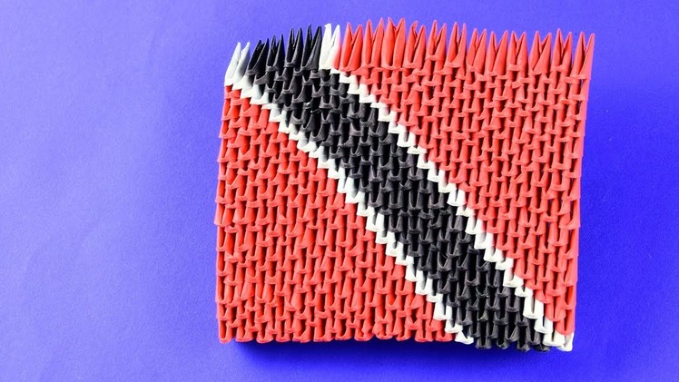 3D origami The flag of Trinidad and Tobago (Trinidadian flag) Tutorial for begginers