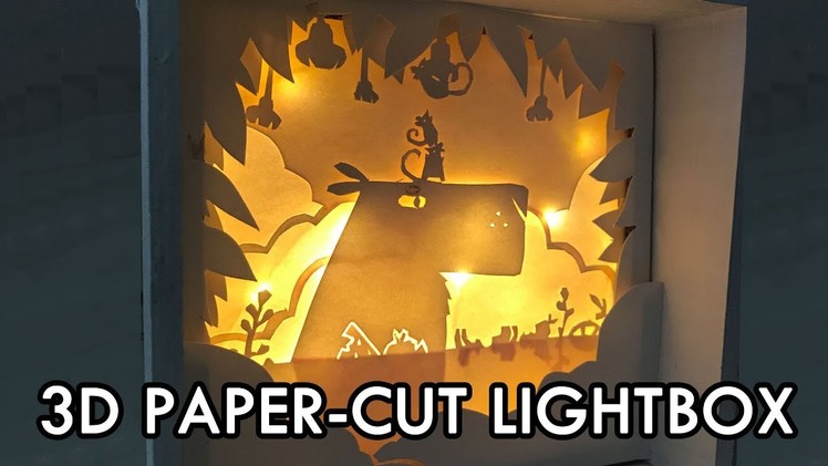 3D Papercut Capybara Lightbox | DIY PROJECTS