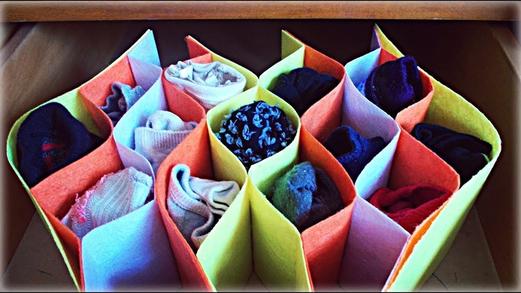 AMAZING IDEA TO ORGANIZE YOUR SOCKS | DRAWER ORGANIZER | EASY STORAGE LIFE HACKS