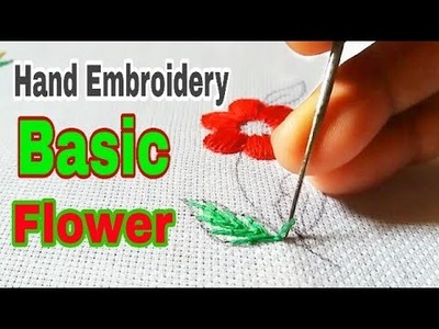 Basic flower Tutorial for beginners | Hand Embroidery | Aari